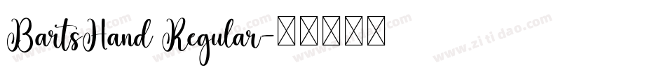 BartsHand Regular字体转换